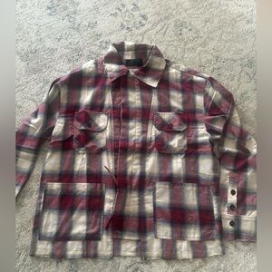 Richie Le RLC Los Angeles Plaid Flannel Jacket Shirt Zip Front Men’s Small New